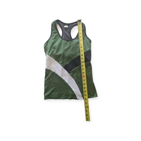 Womens Kathyana Sports Tank Top Racerback Green/Black/White M - Picture 4 of 6